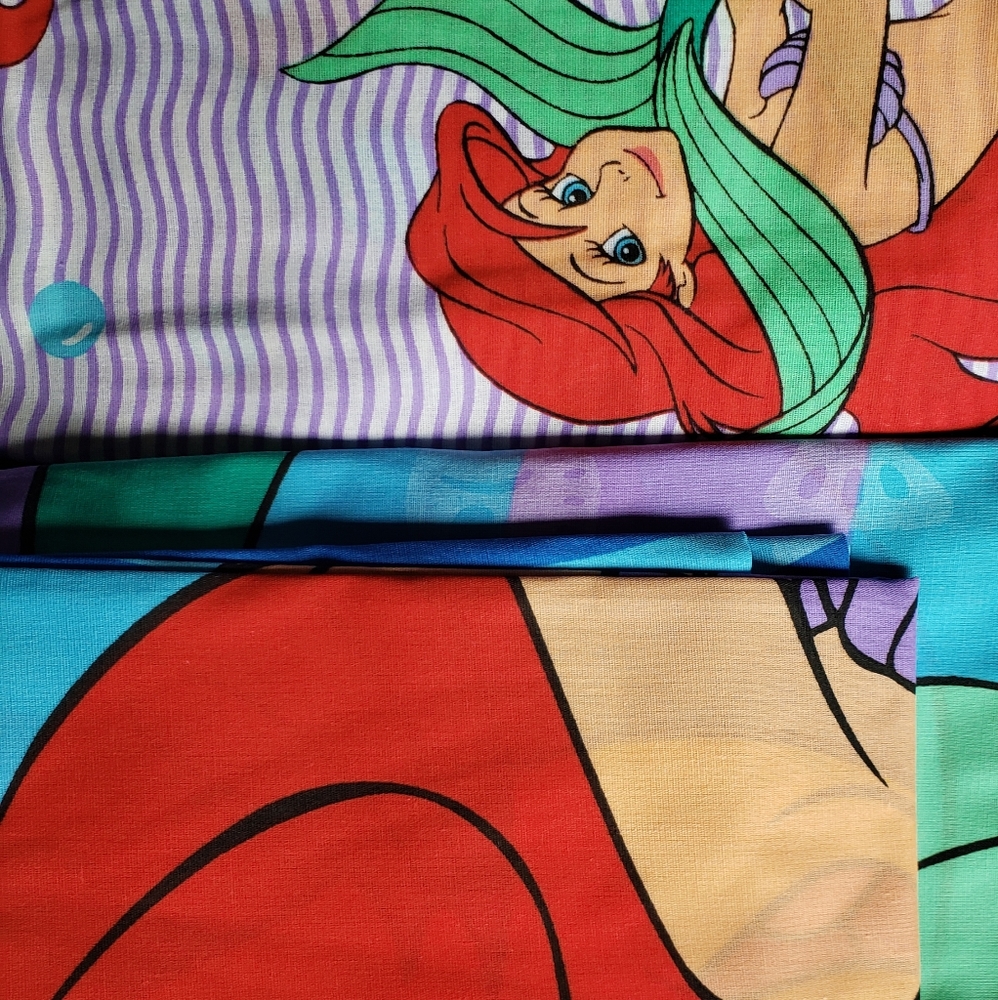 RARE! Vintage disney Ariel bed sheets